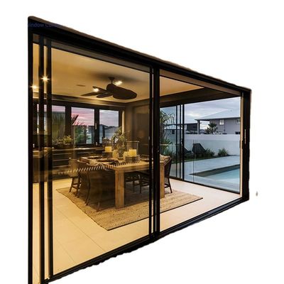 2.0 mm Profieldikte Moderne aluminium glazen schuifvensters en deuren voor interieur