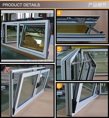Shanghai Aluminium Double Hang Windows met verticaal openingspatroon en OEM welkom