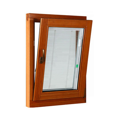 Verticaal open villa Aluminium keten winder Hoog gehangen venster met en hout onthullen