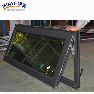 Aluminiumlegering Hooggehangen raam met glasvezel scherm net en dubbel gehard glas