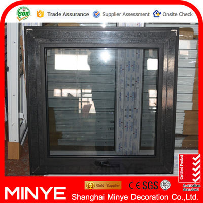 Aluminiumlegering Hooggehangen raam met glasvezel scherm net en dubbel gehard glas