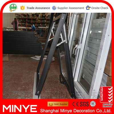 Aluminiumlegering Hooggehangen raam met glasvezel scherm net en dubbel gehard glas