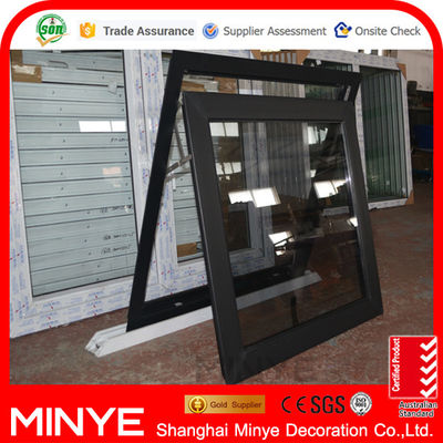 Aluminiumlegering Hooggehangen raam met glasvezel scherm net en dubbel gehard glas