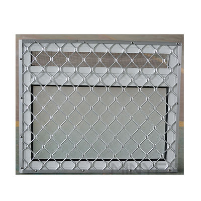 Aluminium legering frame materiaal beveiligingsvensters met Low-E glas en draadnet scherm
