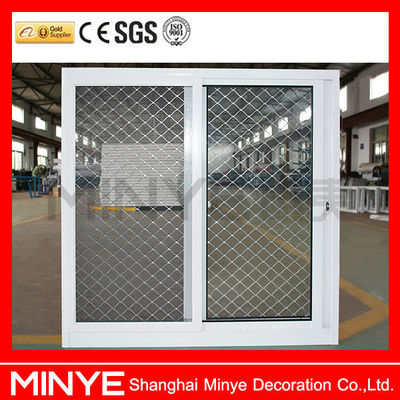 Aluminium legering frame materiaal beveiligingsvensters met Low-E glas en draadnet scherm