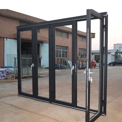 Customized Kleur Aluminium vouwdeuren voor moderne toegangswarmte-isolatie en waterdichtheid