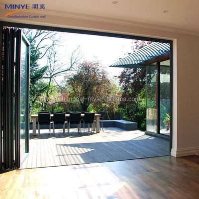Customized Kleur Aluminium vouwdeuren voor moderne toegangswarmte-isolatie en waterdichtheid