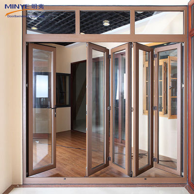 Dubbelgeharmoniseerde dubbele glazen deur Glas PVC vouwdeur voor interieurwand