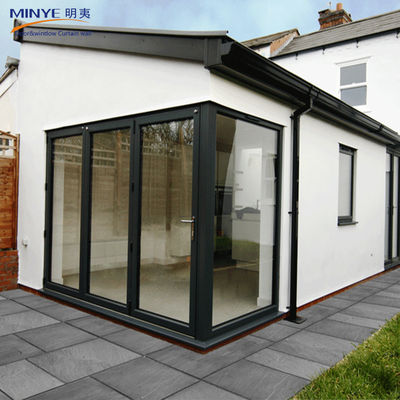 Dubbelgeharmoniseerde dubbele glazen deur Glas PVC vouwdeur voor interieurwand
