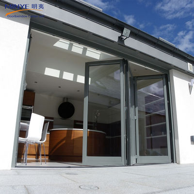 Dubbelgeharmoniseerde dubbele glazen deur Glas PVC vouwdeur voor interieurwand