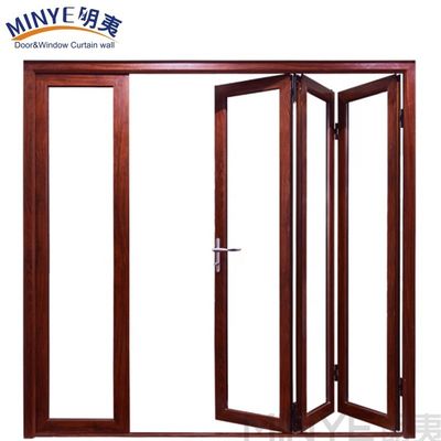 Afklapbare accordeon Aluminium glazen patio Buiten Bifold Schuifdeur met thermische breuk