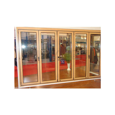 Duitse ontwerp geluidsisolatie coating afgewerkte aluminium hoofddeur met vouwdeuren