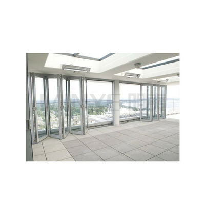 Duitse ontwerp geluidsisolatie coating afgewerkte aluminium hoofddeur met vouwdeuren