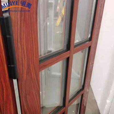 CE-standaard aluminium frame beste bekleding ontwerpen hout graan half rond boogvenster