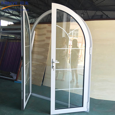 Normale aluminiumprofiel glasmateriaal gebogen bovenste deur voor modern ontwerp