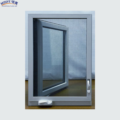 Zwart-wit Modern Window Grill Design American Casement Window met 1,4 mm profiel