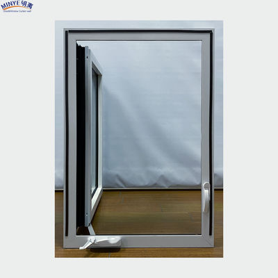 Zwart-wit Modern Window Grill Design American Casement Window met 1,4 mm profiel