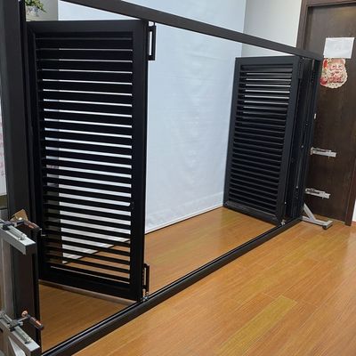 Horizontaal open patroon Aluminium legering vouwvensters en luiken voor daglicht