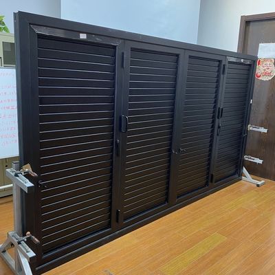 Horizontaal open patroon Aluminium legering vouwvensters en luiken voor daglicht