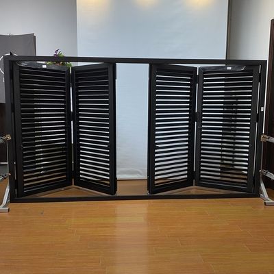 Horizontaal open patroon Aluminium legering vouwvensters en luiken voor daglicht