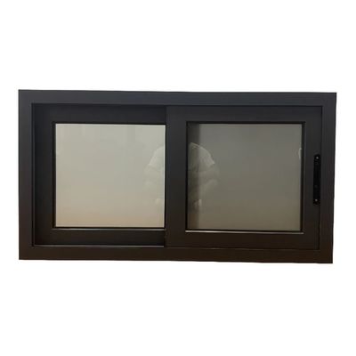 Winddichte functie Aluminium schuifvenster frame ontwerp met dubbel geglazuurde profiel