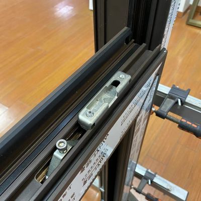 Minimalistische glazen deur met Chinese top hardware aluminium dubbele bladkasten venster