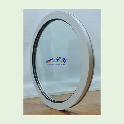 Voeg elegantie toe aan uw commerciële ruimte met een minimalistisch rond raam in aluminiumlegering