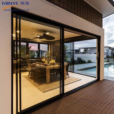 Customized Size Aluminium Interieur Dubbelglazen Schuifdeur voor Moderne Huizen