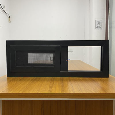 Horizontaal openend patroon Warmte-isolatie Aluminium schuifvensters met muggennet