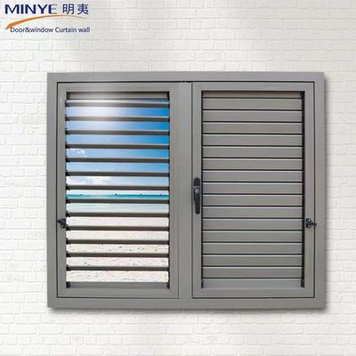 Op maat gemaakte warmte-isolatie sluiter Aluminium Casement ramen met op maat gemaakte louver grootte