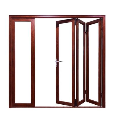 Dubbelgehard glas energiebesparende opvouwbare aluminium glazen opvouwbare deuren voor de werkplek