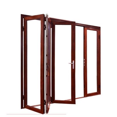 Dubbelgehard glas energiebesparende opvouwbare aluminium glazen opvouwbare deuren voor de werkplek