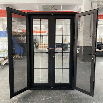 Doppelgehard glas thermisch doorbreken aluminium deur met hoge sterkte hardware