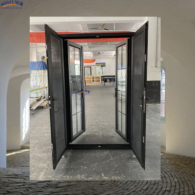 Doppelgehard glas thermisch doorbreken aluminium deur met hoge sterkte hardware