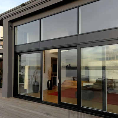 Eenvoudig/dubbel gehard glaspoeder gecoat glad afgewerkt aluminium patio schuifdeur
