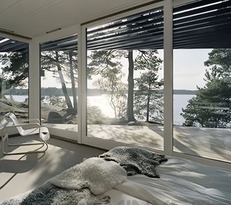 Eenvoudig/dubbel gehard glaspoeder gecoat glad afgewerkt aluminium patio schuifdeur