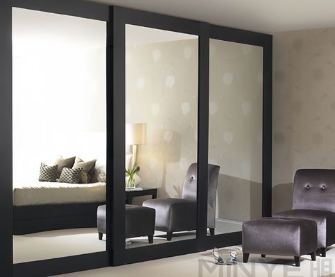 Eenvoudig/dubbel gehard glaspoeder gecoat glad afgewerkt aluminium patio schuifdeur