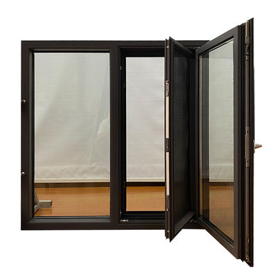 Professionele aluminium legering dubbel glas Frans raam voor drievoudig glas huis ramen