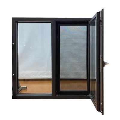 Professionele aluminium legering dubbel glas Frans raam voor drievoudig glas huis ramen
