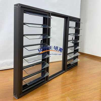 Ventilatie Aluminium glazen luiken Vensters met handgreep slot