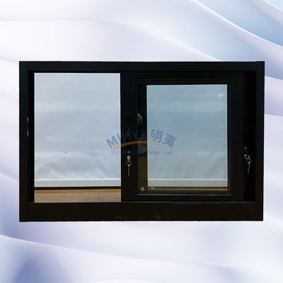 Op maat gemaakt balkon Winddicht Gewoon Dubbelpaneel Schuifglas Aluminium Venster