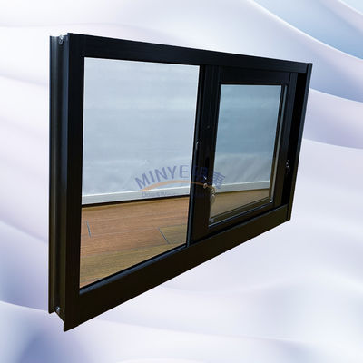 Op maat gemaakt balkon Winddicht Gewoon Dubbelpaneel Schuifglas Aluminium Venster