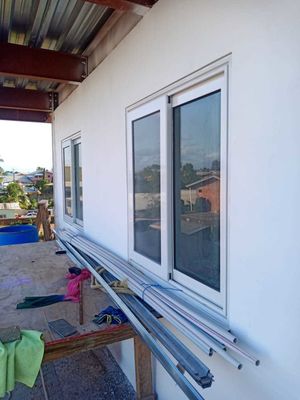 Energiebesparing Dubbelgehard glas UPVC PVC Schuifvensters Voor Patio Vinyl Glas Vensters
