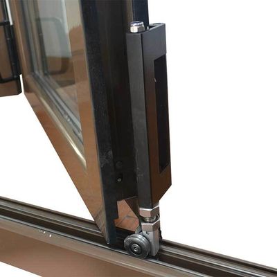 Aluminium vouwvenster met dubbelgehard glas en optimale thermische prestaties