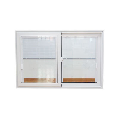 Waterdicht schuifvenster van aluminium met interne scheidingsstrook en dubbelgehard glas