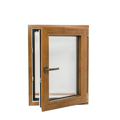 Houtkorrelontwerp Thermal Break Aluminium Tilt en Turn Window met dubbel gehard glas