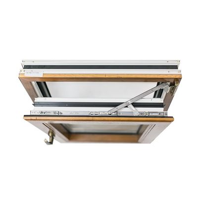Houtkorrelontwerp Thermal Break Aluminium Tilt en Turn Window met dubbel gehard glas