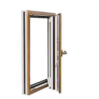 Houtkorrelontwerp Thermal Break Aluminium Tilt en Turn Window met dubbel gehard glas