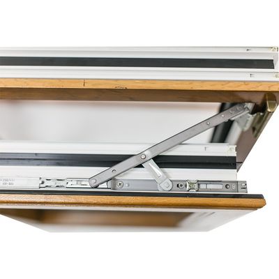 Houtkorrelontwerp Thermal Break Aluminium Tilt en Turn Window met dubbel gehard glas