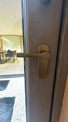 Afgeronde oppervlakte Frans kantoor glas aluminium schuifdeur voor buiten